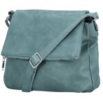 Trendy dámská koženková crossbody kabelka Rosalina, světle modrá
