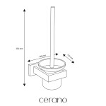 CERANO - Nástěnná WC štětka Polo - chrom CER-479335