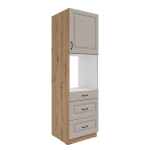 Vysoká skříňka pro vestavnou troubu Stilo 60 DPS-210 3S 1F - Premium Box Barva korpusu: Dub artisan, Barva dvířek: Grafit