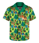 Košile dětské - SH-K1591 - Mr. GUGU & Miss GO - Gemini 8/10 zelená-potisk