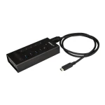StarTech 7 Port USB-C černá / USB hub / 5x USB-A / 2x USB-C / Hliníkové tělo (HB30C5A2CST)