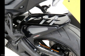 Kawasaki Z H2 20-25, Z H2 SE 20-25 Zadní blatník - Matná černá-stříbrná mřížka