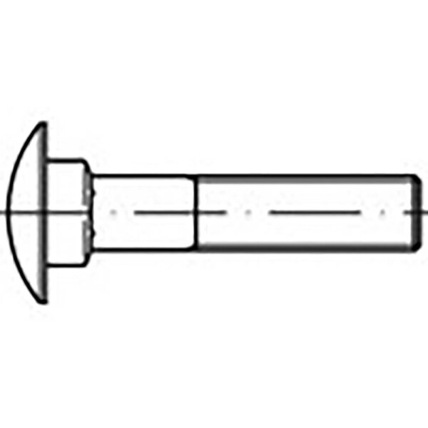 TOOLCRAFT TO-6855768 šrouby s plochou kulatou hlavou M12 35 mm DIN 603 ocel pozinkováno žárem 100 ks