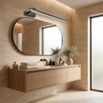 Koupelnové nástěnné LED svítidlo SWE036-1W 80cm BLACK OSW-20136