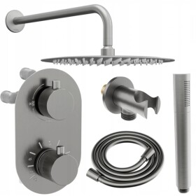 MEXEN/S - Kai DR70 podomítkový sprchový SET + slim sprcha 30, grafit 77602DR7030-66