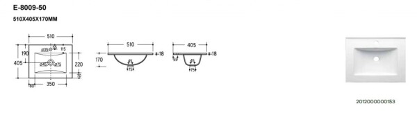 COMAD - Nábytkové umyvadlo DANCE 50cm 5907611651599