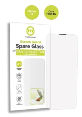 Mobile Origin Screen Guard Spare Glass Case Friendly pro Apple iPhone 16 / náhradní sklo pro instalační sadu (SGA-SP-i16)