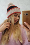 Dámská čepice Kinga K297 light beige+black UNI