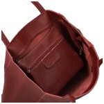 Trendy dámská kožená kabelka na rameno Sascha, tmavě červená