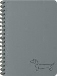 Blok se spirálou dark gray 11x15cm 80l/70g