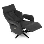 Relaxační křeslo, elektrické zabudované ovládání, šedá, látka, TV-B3973 GREY2