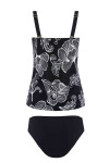 Dvoudílné plavky tankini Madera6 S9069 - Self černo - bílá 4XL