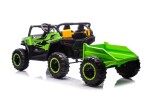 Mamido Elektrické autíčko Buggy UTV 4x4 s vlečkou 24V | 4x200W zelené