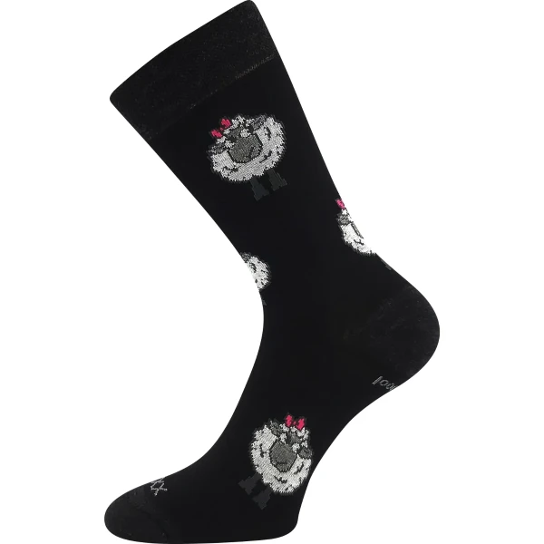 VOXX Ponožky dámské slabé z merino VLNĚNKA s ionty stříbra ČERNÉ 35-38 119504