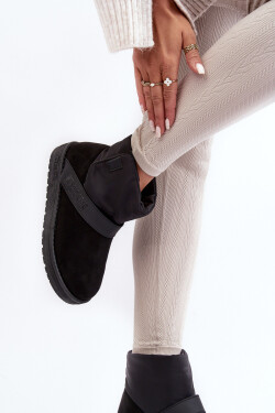 Ocieplené sněhule na platformě černé Big Star MM274151 40