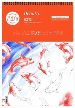 Musa Debutto Sketch blok papírů A3 120 g/m2 70 listů kroužková vazba