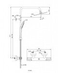 IDEAL STANDARD - CeraTherm Sprchový set T100 s termostatem, 20 cm, 3 proudy, chrom A7240AA