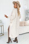 Svetr Cardigan s kapsami 627-1 béžový - Numoco UNI béžová