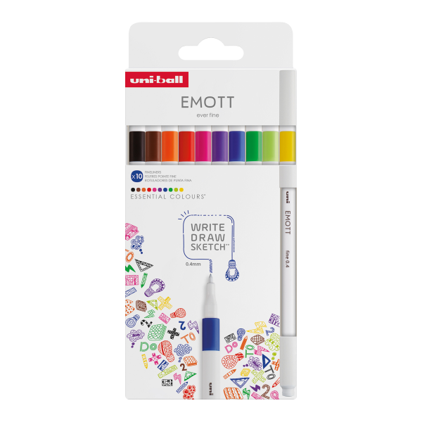 UNI EMOTT liner sada, ESSENTIAL, 10 ks, mix barev