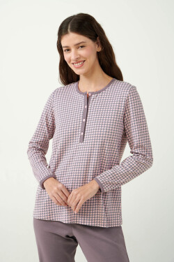 Vamp - Těhotenské pyžamo 21491 - Vamp pink peach s