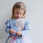 MIMI & LULA Narozeninový odznak Unicorn, růžová barva, textil