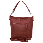 Trendy dámská kožená kabelka na rameno Alyssa, tmavě červená