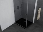 MEXEN/S - Pretoria sprchový kout 80x110, grafit, chrom + sprchová vanička včetně sifonu 852-080-110-01-40-4070