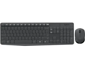 Logitech Wireless Desktop MK235 HUN / Klávesnice / Myš / USB / Šedá / HUN (920-007935)