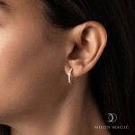 Royal Fashion náušnice 14k zlato Vermeil GU-DR23085E-ROSEGOLD-MOONSTONE-TOPAZ