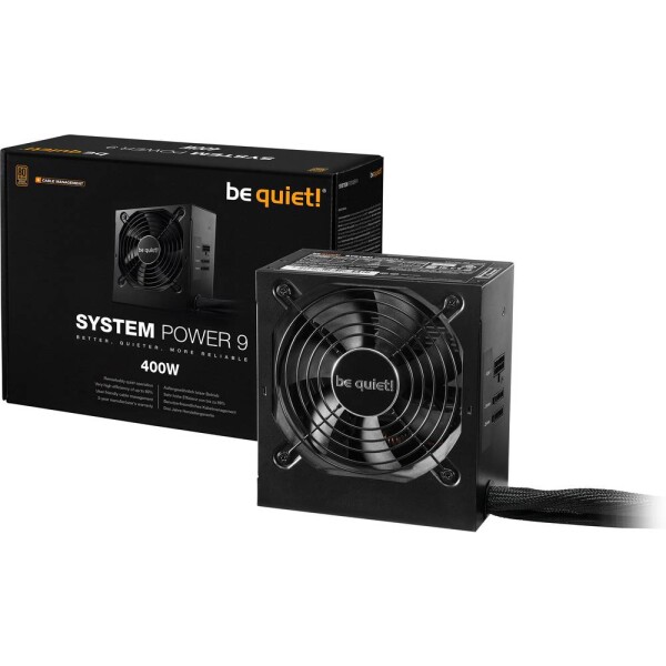 Be quiet! System Power 9 400W CM / 400W / 80+ BRONZE / Aktivní PFC / 120 mm (BN300)