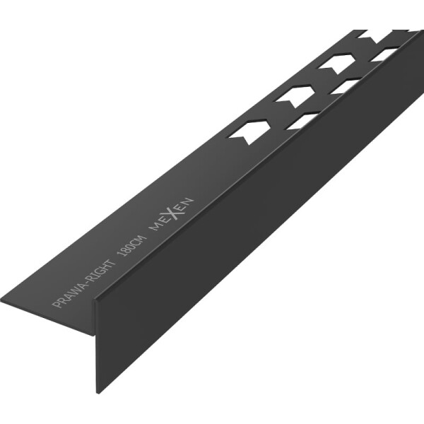 MEXEN - Line-B spádová lišta podlahová 180 cm pravá, černá 187001180R
