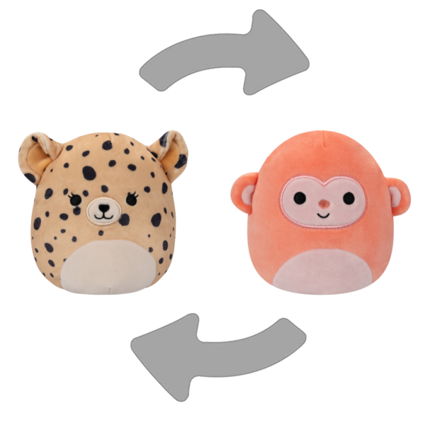 Squishmallows 2v1 Gepard Lexie opice Elton Squishmallows