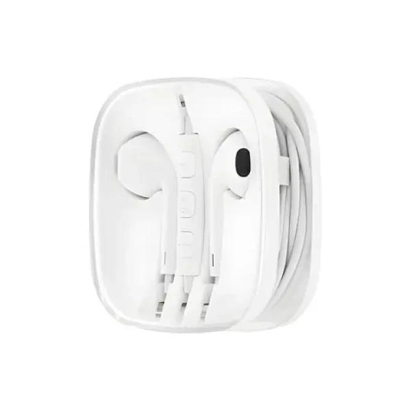 Sluchátka s mikrofonem HR-ME25 bílá / Sluchátka / S mikrofonem / USB-C / Stereo (31182)