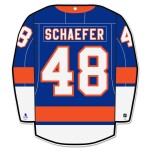 Mustang Cedule New York Islanders NHL #48 Schaefer 15x13 Home Jersey