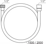 RAVAK - Sprchy Sprchová hadice SatinFlex 913.02, délka 200 cm, satin X07P337
