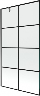 MEXEN/S - Next vanová zástěna FIX 100 x 150, černá vzor, grafit metal 895-100-000-00-77-95