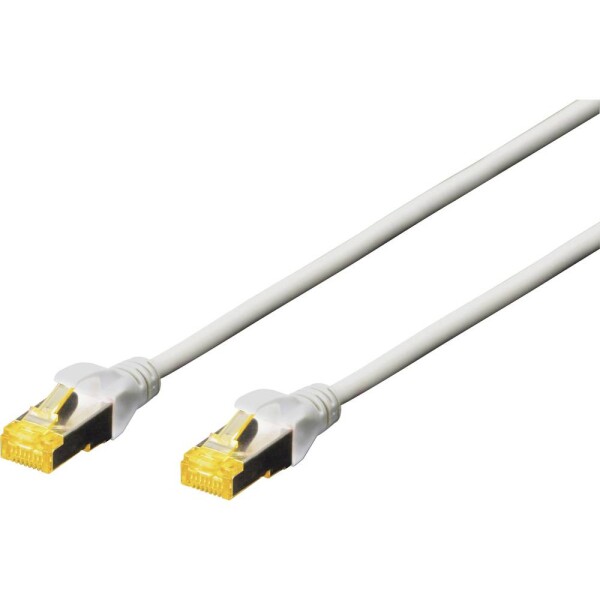 Digitus DK-1644-A-100 RJ45 síťové kabely, propojovací kabely CAT 6A S/FTP 10.00 m šedá bez halogenů, kroucené páry , s ochranou, samozhášecí 1 ks