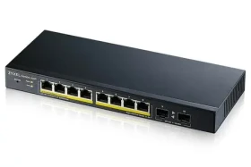 ZyXEL GS1900-10HP v2 / 10-Port Switch / 8x GbE RJ-45 / 2x GbE SFP / PoE 802.3at / QoS / VLAN (GS1900-10HP-EU0102F)