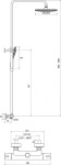 RAVAK - Termo Sprchový set 300 TE 093.00/150 s termostatem, chrom X070099