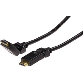 Schwaiger HDMI kabel Zástrčka HDMI-A, Zástrčka HDMI-A 1.30 m černá HDMW13053 4K UHD, pozlacené kontakty HDMI kabel