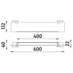 Nimco Keira chrom police s ohrádkou 60 cm KE 22091BX-60-26 KE 22091BX-60-26