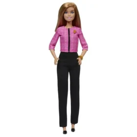 Mattel Barbie lídryně budoucnosti - hnědovláska v kalhotovém kostýmku