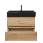 Koupelnová skříňka 2 zásuvková s umyvadlem SAT B-Way 79x50x45 cm dub mat BWAY280OAKU2B2B BWAY280OAKU2B2B