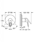 GROHE - Eurostyle Sprchová baterie pod omítku, měsíční bílá 24048LS3