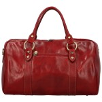 Luxusní kožená cestovní taška Doxia, červená