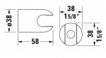 DURAVIT - Příslušenství Držák sprchy, matná černá UV0620001046