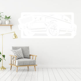 Samolepka Auto Ford Mustang Barva: bílá, Velikost: 40 x 18 cm