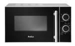 Amica AMGF20M1GS stříbrná, černá / Mikrovlnná trouba s grilem / 700/900 W / 20 L / 5 stupňů výkonu (1103134)