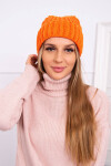 Čepice s rolováním Magda K293 orange neon UNI