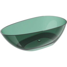 MEXEN - Glass teal volně stojící vana transparentna 170 x 85, korek chrom 58061708511